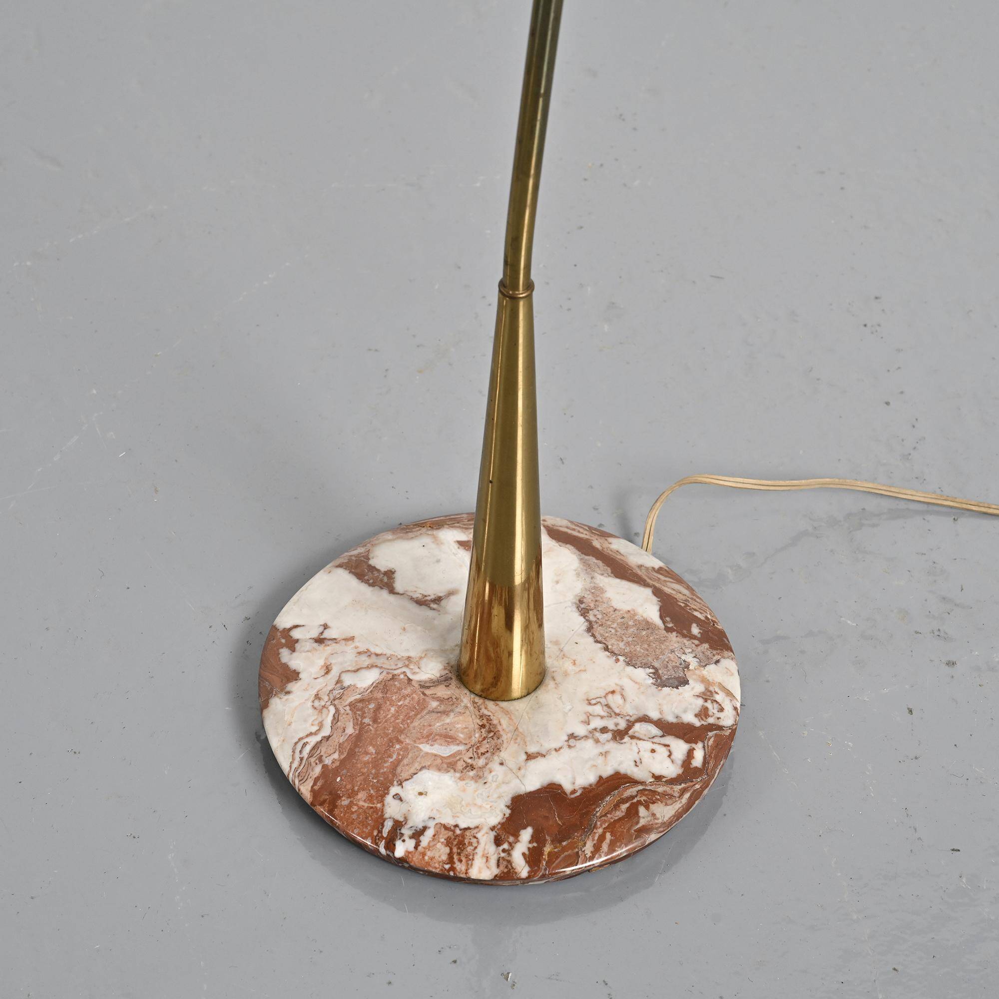 Double-arm adjustable reading floor lamp by J.J.M. Hoogervorst, Anvia, circa 1950.