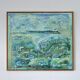 Abstract impressionism painting - Turquois Town with Animals