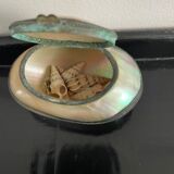 Mother-of-pearl box in the shape of a shell