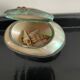 Mother-of-pearl box in the shape of a shell