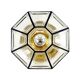 Mid-Century Glass & Iron Flush Mount/Ceiling Light from Limburg, Germany, 1960s