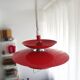 Red pull-down Scandinavian design ceiling lamp Berga by Markslöjd Sweden