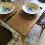 Farm table set 4/6 people and three bistro chairs