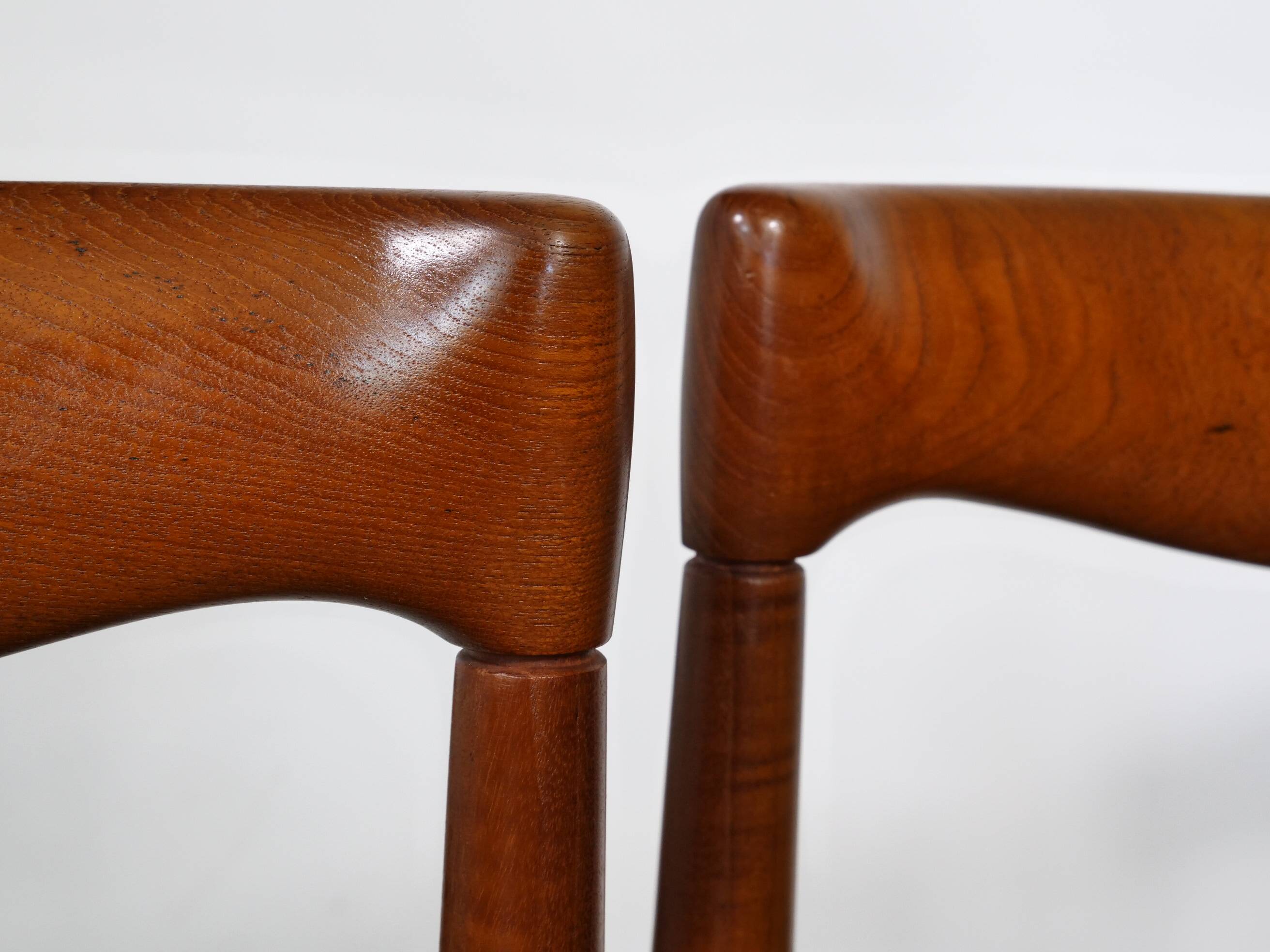 Chaises de salle à manger en teck HW Klein pour Bramin années 1960