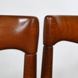 Chaises de salle à manger en teck HW Klein pour Bramin années 1960