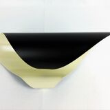 Black coiled metal spiral sconce 1960