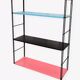 Etagere 1960 à 70, métal h60x48x17 trace usure nor