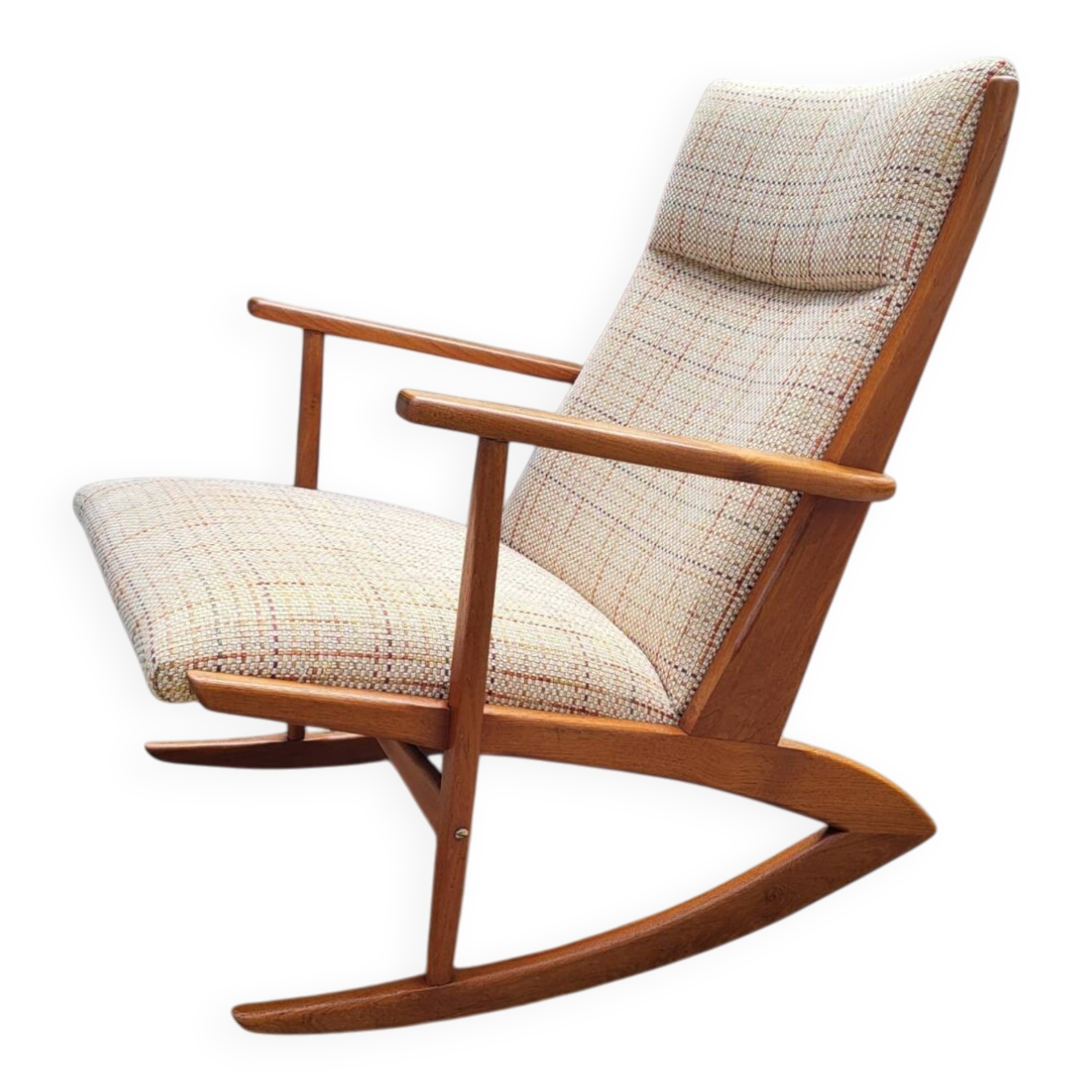 Boomerang fauteuil à bascule modèle 97 Søren Jensen pour Tønder Møbelværk
