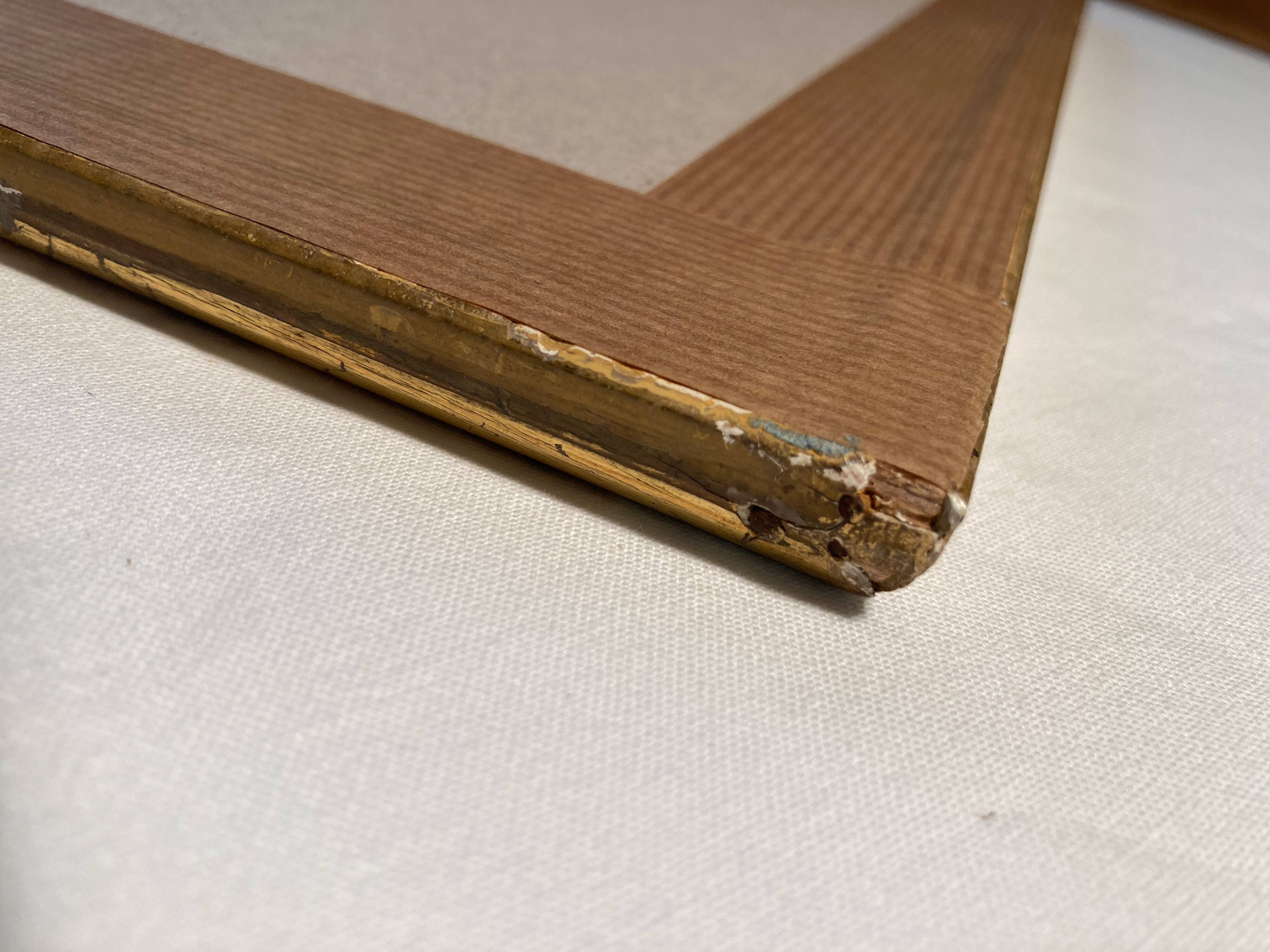 Old frame with illustrated page from the newspaper "Moniteur de la mode", Paris, late 19th century