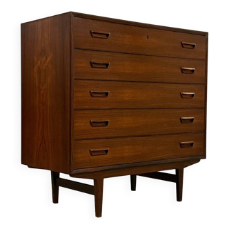 Scandinavian Chest of Drawers in Rosewood by Tibergaard 1960s
