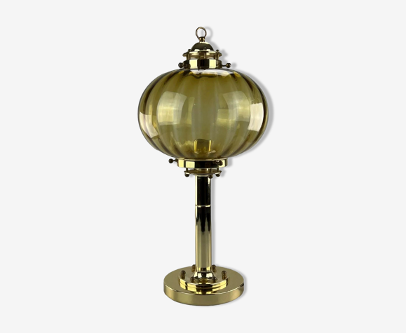 Lampe de table lumière verre design, 60s 70s Peill & Putzler Allemagne