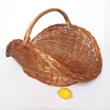 Large rattan log basket