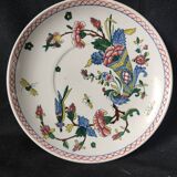 Superb 1870 / Gien earthenware / cornucopia saucer