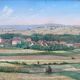 Impressionist painting HST Landscape with vines A. Guilbert 1892 éc. Chatou