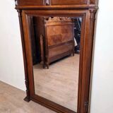 large Renaissance style oak mirror circa 1850
