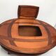 Coffee table bar trunk oval vintage cherry 70s-80s