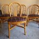 4 chaises en bambou