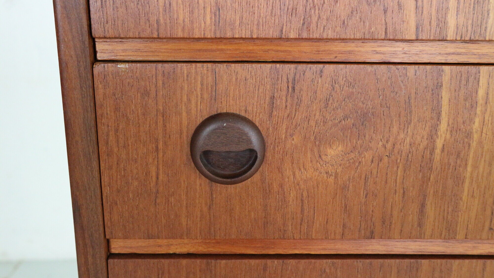 Mid-Century Modern Danish Chest of Six Drawers, Tallboy in Teak, Denmark, 1960s