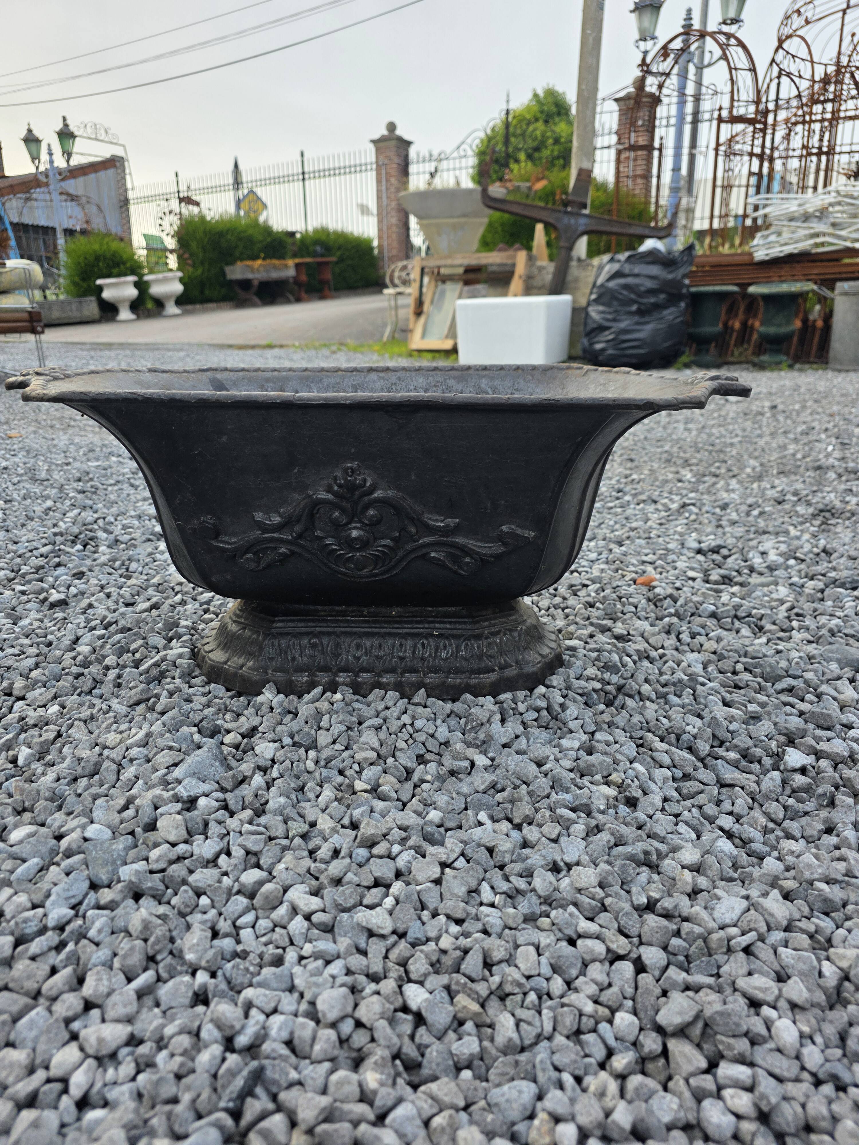 Antique cast iron planter
