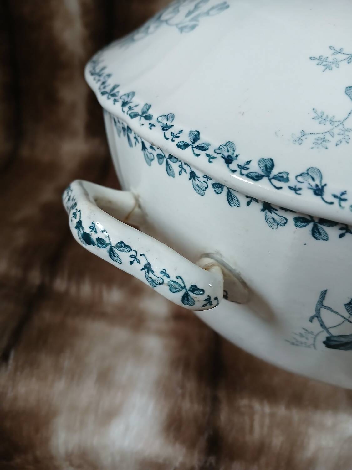 Antique soup tureen in ironstone