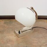 1940s Art Deco lamp | nickel-plated brass + glass | E27 | vintage