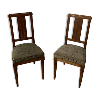 Duo of art deco chairs