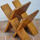 Porte-revues “Palabres” vintage en bois massif démontable, années 70, 40 cm