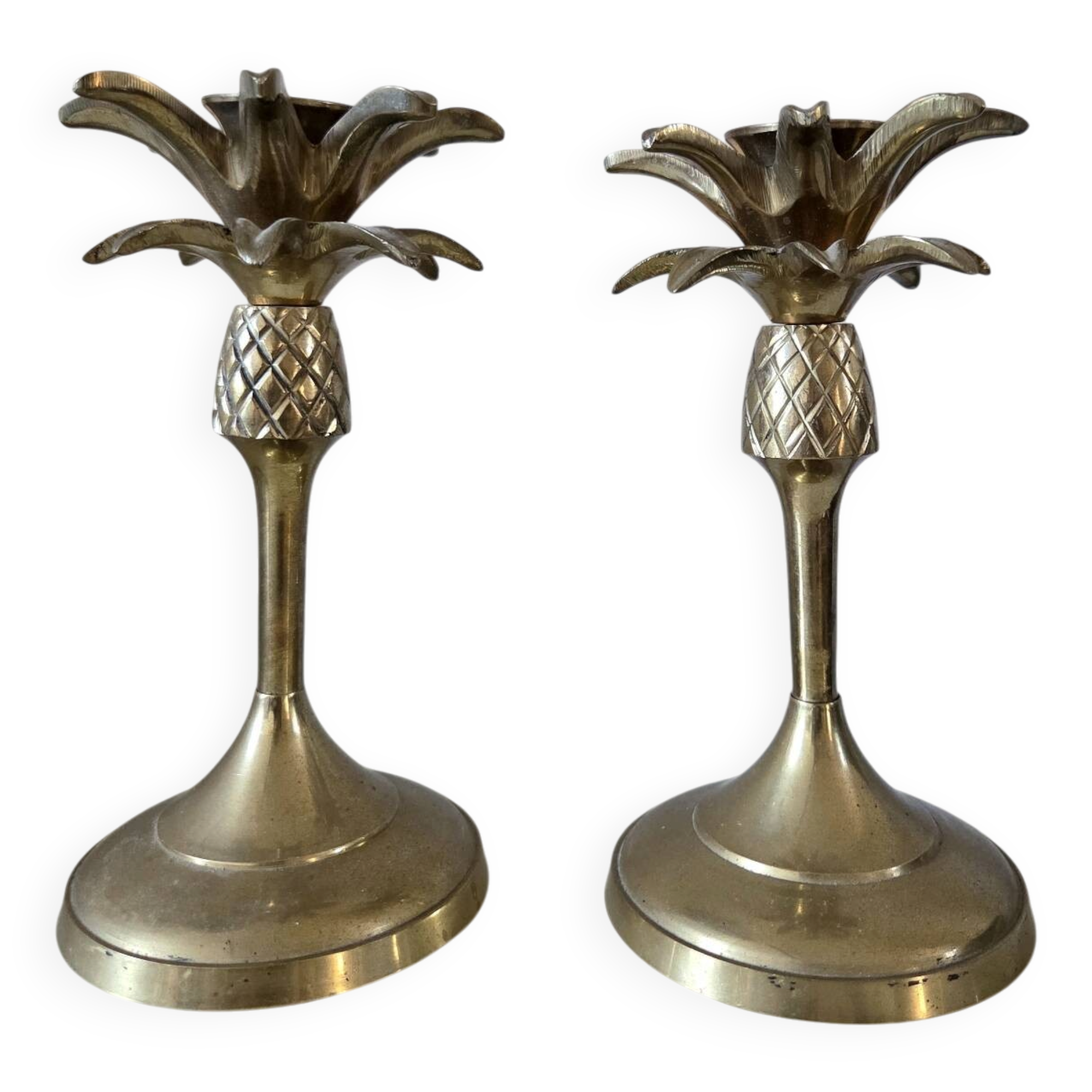 Pair of vintage brass candlesticks