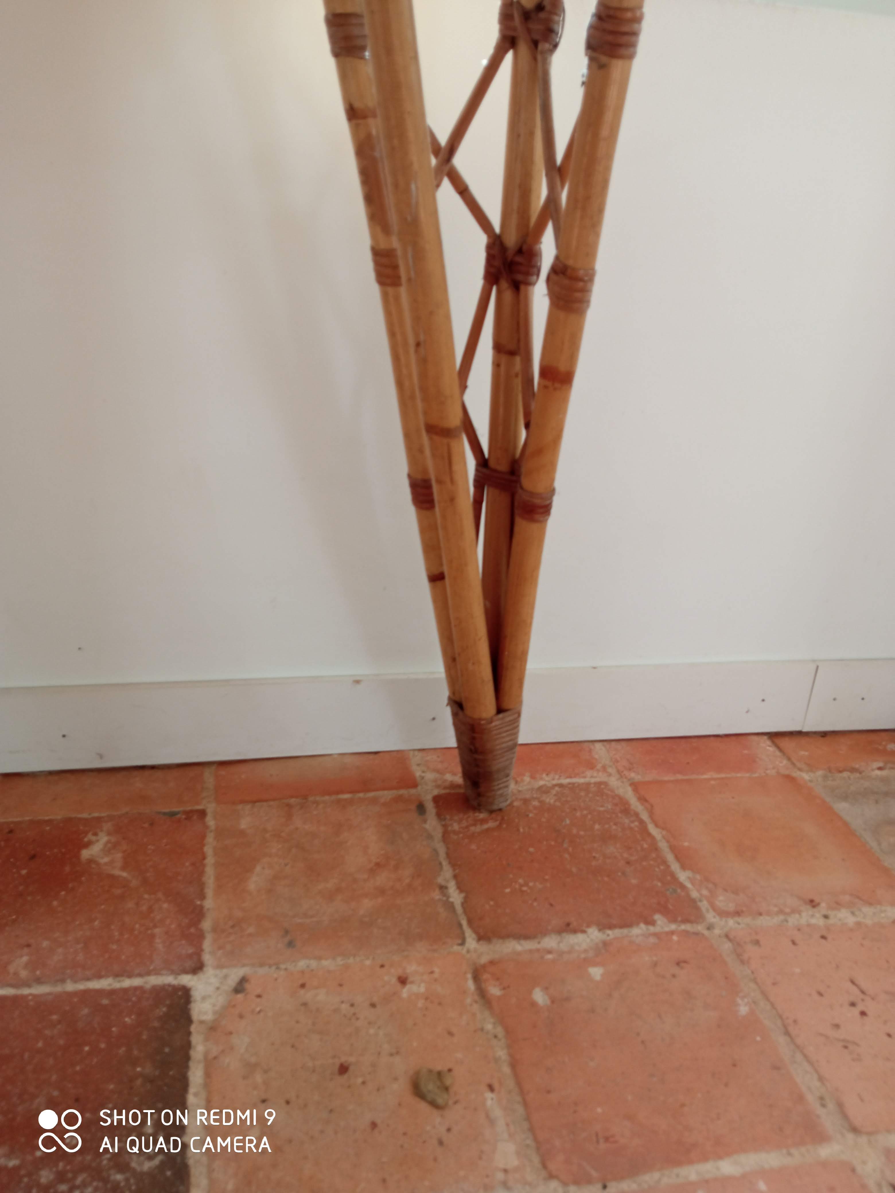 Vintage rattan dining table