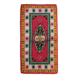 Tapis vintage français Savonnerie en laine – 90 x 176 cm – Années 1960