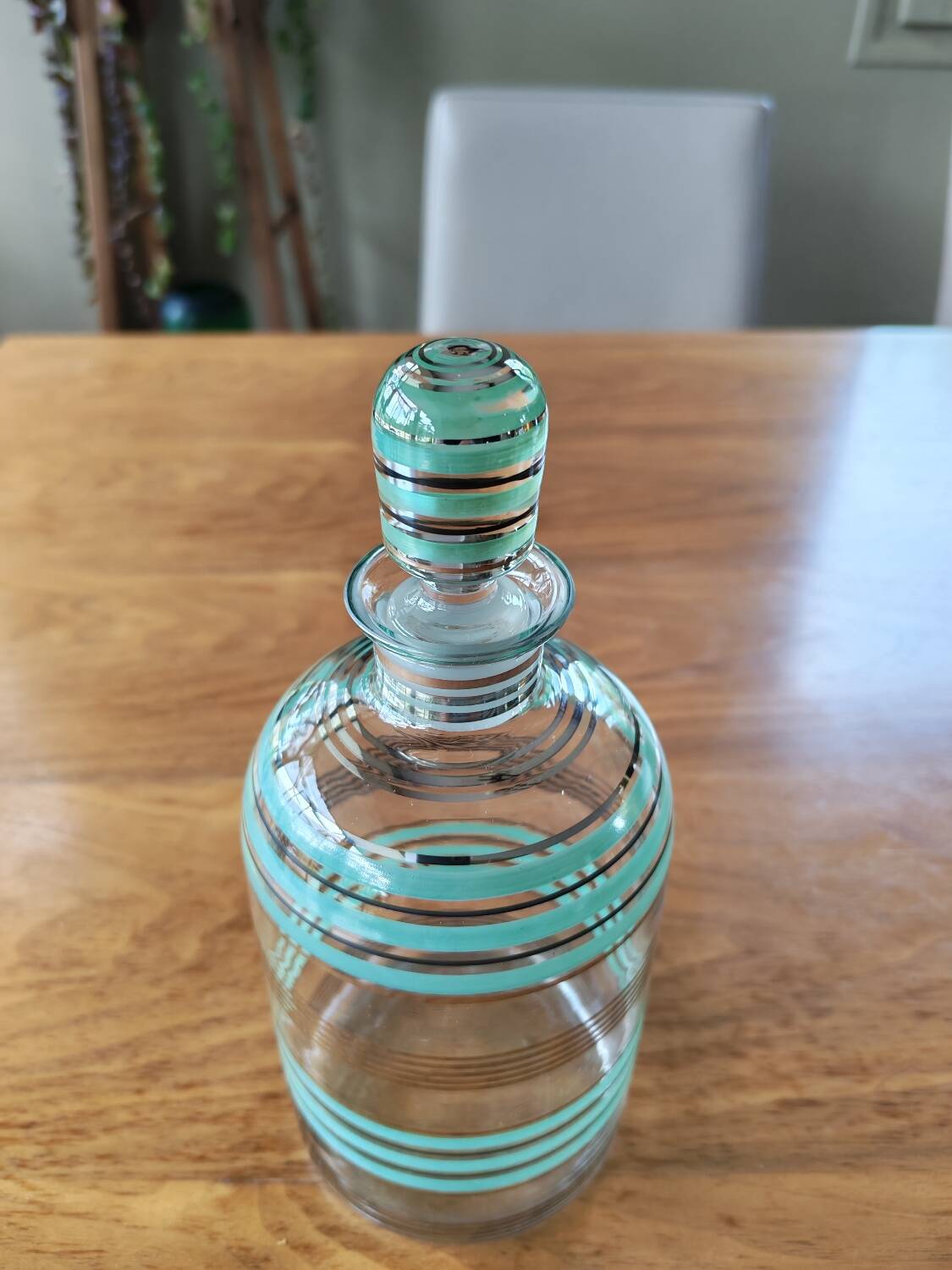 Art Deco carafe and 3 glasses