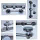 two vintage chrome metal coat hooks