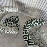 Pair of “Meander Gamma” Chairs by Rudolf Wolf — Newly Upholstered