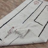 Handmade wool Berber rug 245 X 145 CM