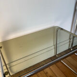 Vintage smoked glass side table