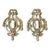 Pair of bronze lock entries, Louis XVI period