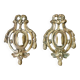 Pair of bronze lock entries, Louis XVI period