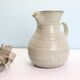 Glazed earth jug, Manziat pottery, rustic, vintage French