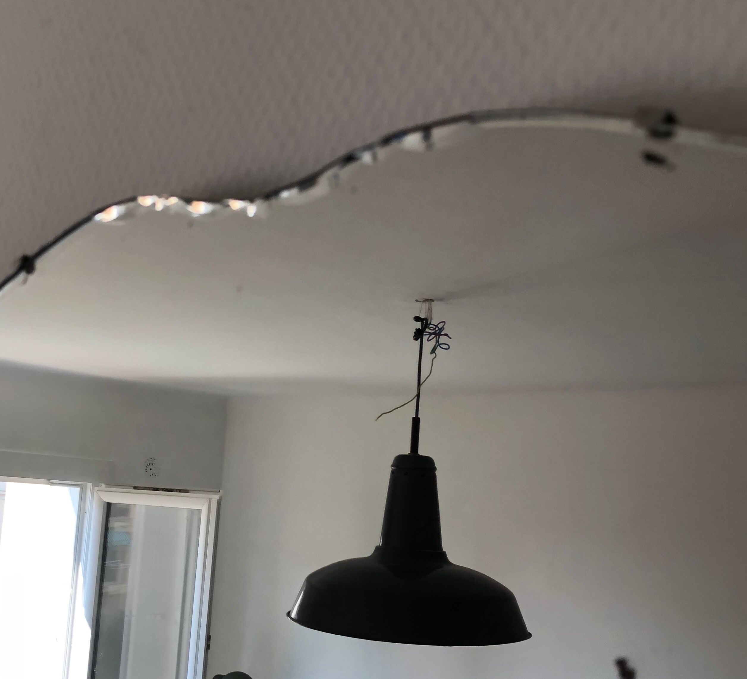 Large beveled mirror 73x55cm vintage 1940