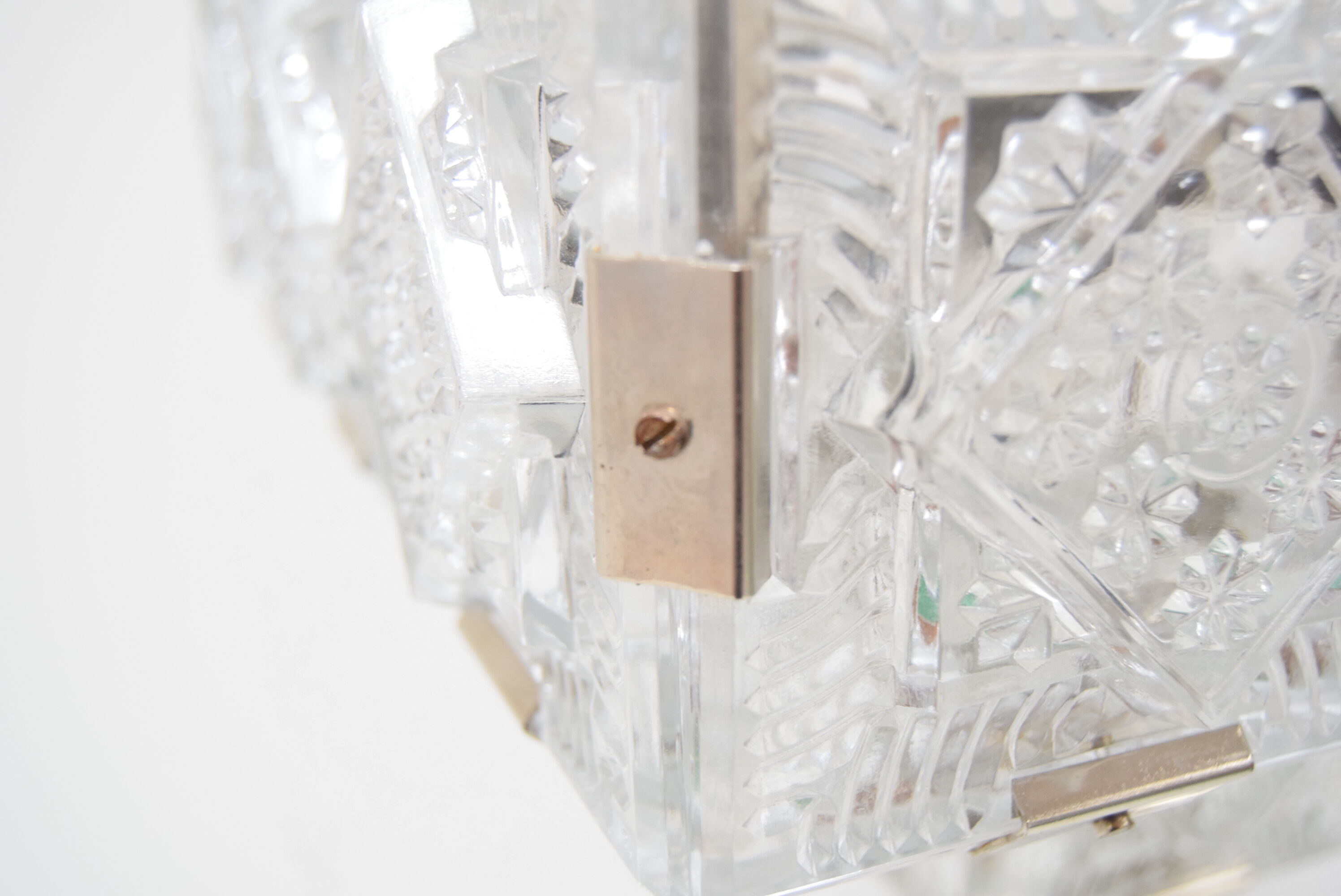 Mid-century glass pendant by Jaroslav Bejvl for Kamenicky Senov années 1960