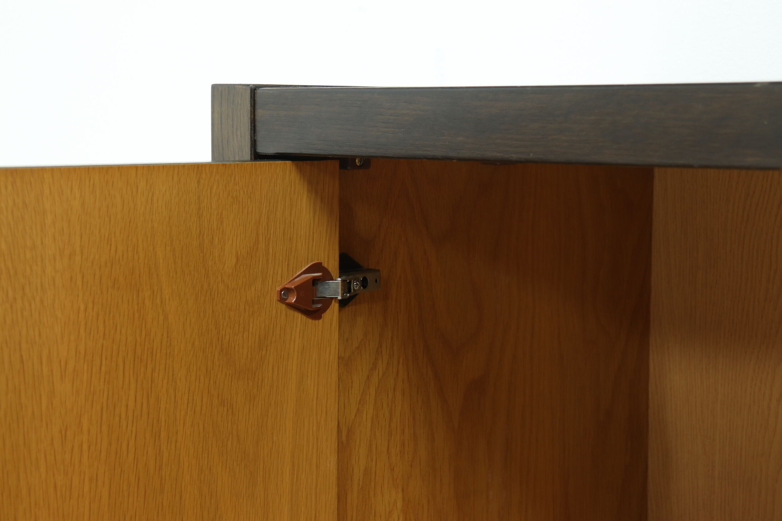 Brutalist Belgian Bar Cabinet in Dark Brown Stained Oak, 1970s