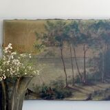 Ancient painting on canvas