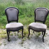 Pair of rosewood medallion chairs