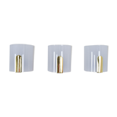 Mid-Century Modern Lucite and Brass Sconces par Metalarte, Espagne, 1980