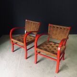 Mediterranean Armchairs, France, 1950s, Set of 2
