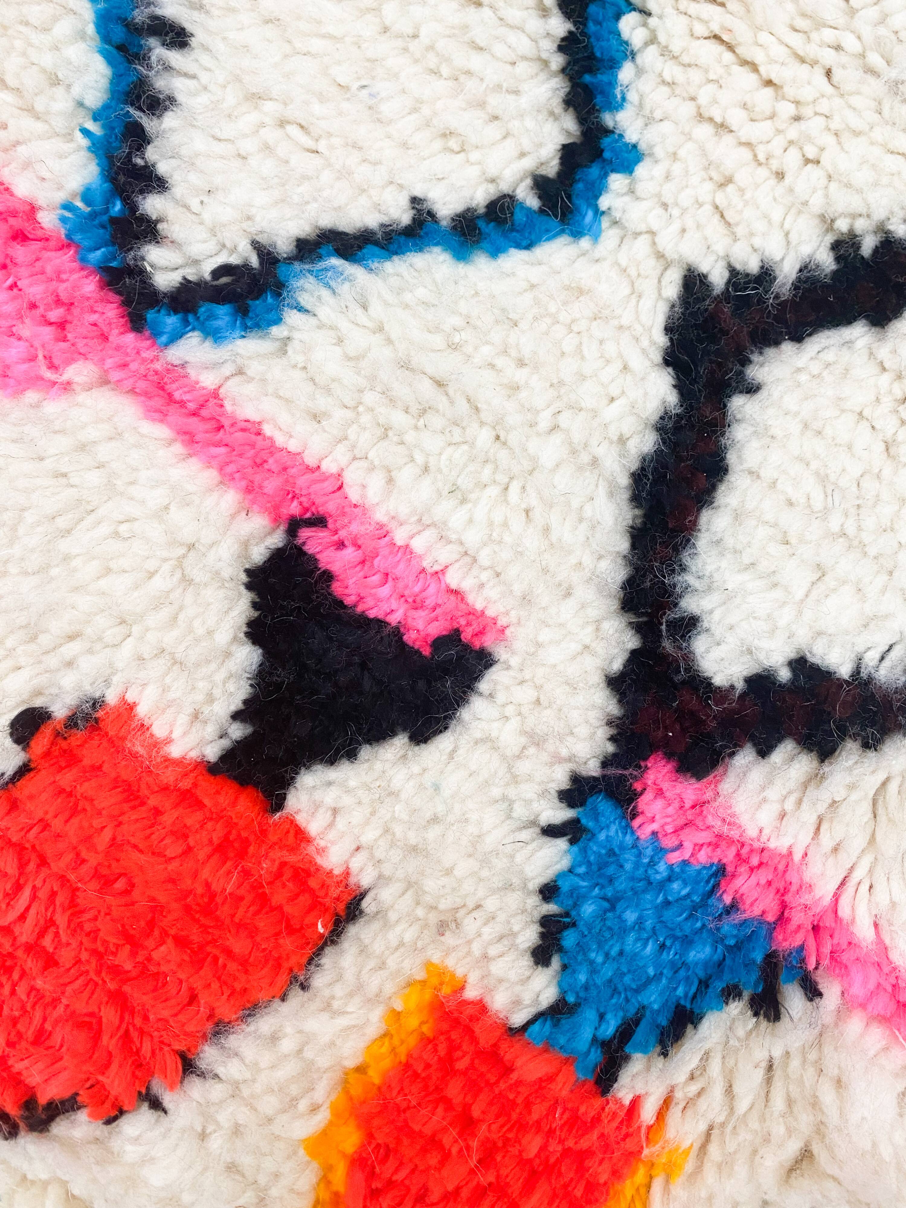 Colorful Azilal Moroccan Berber rug 2.56x1.48m