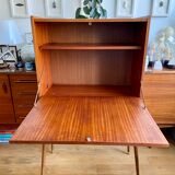 Scandinavian writing basket in wood 1960