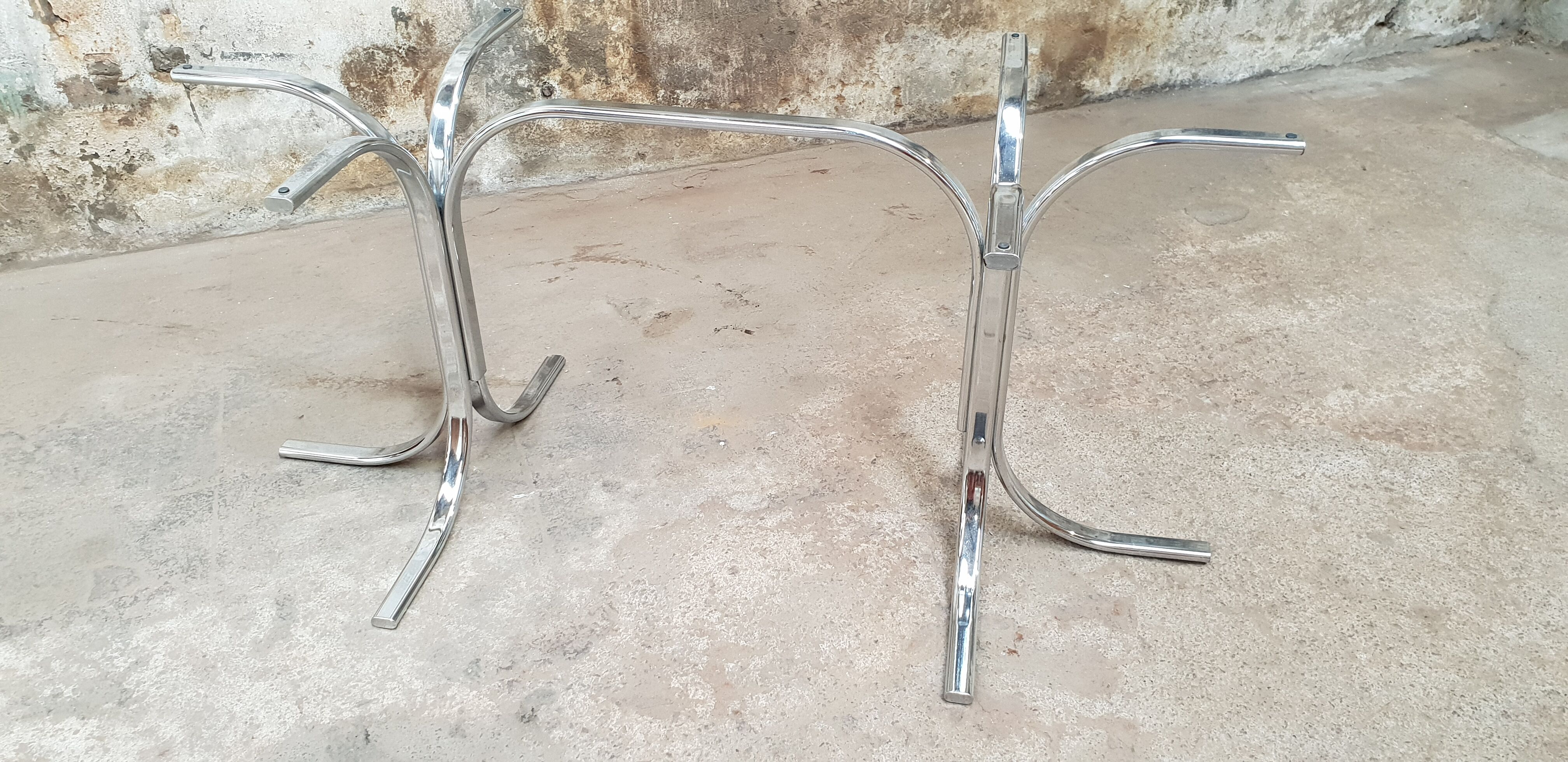 Table ovale en verre vintage