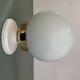 Vintage wall or ceiling light globe in white opaline.