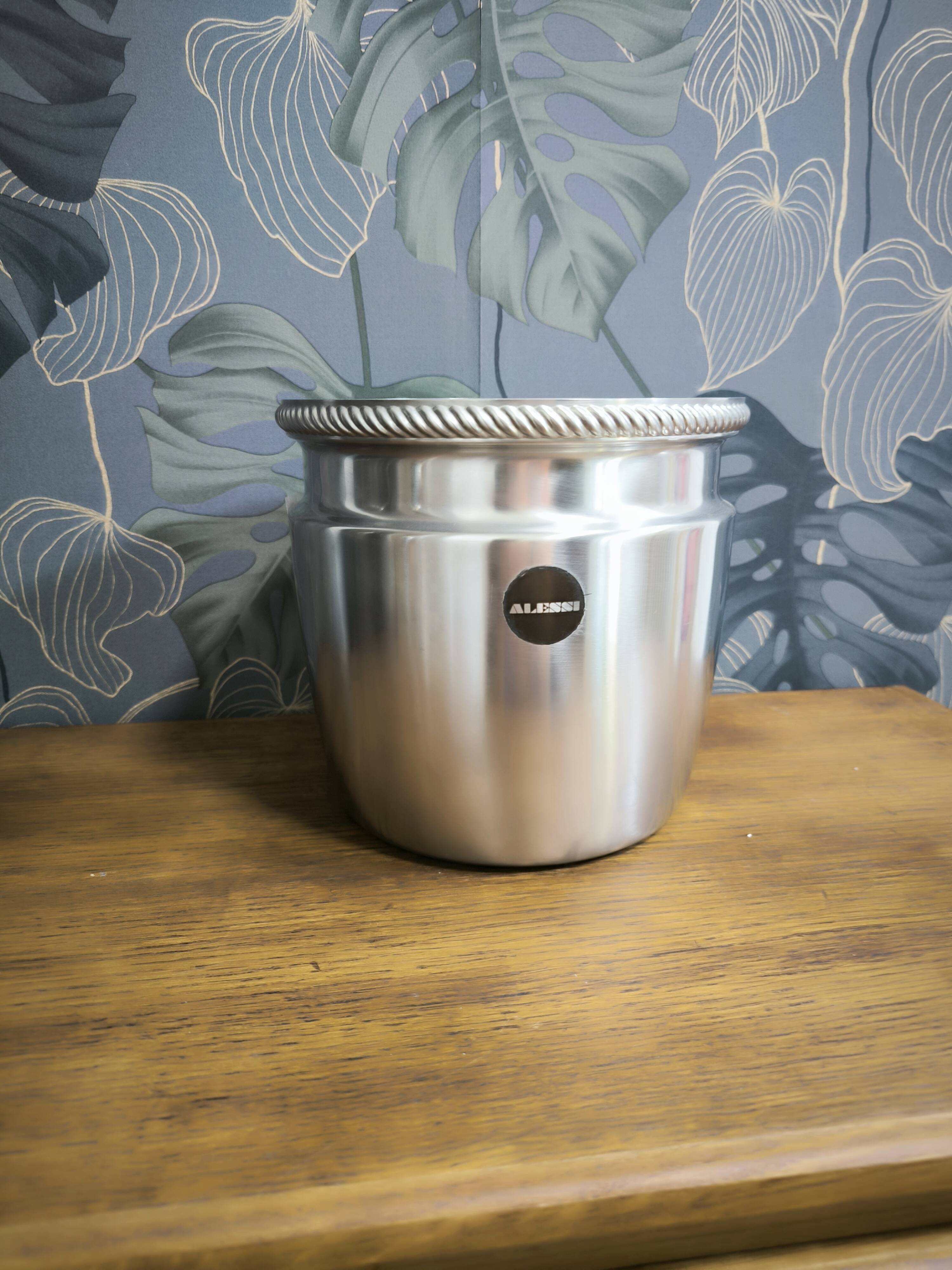 Alessi stainless steel ice bucket